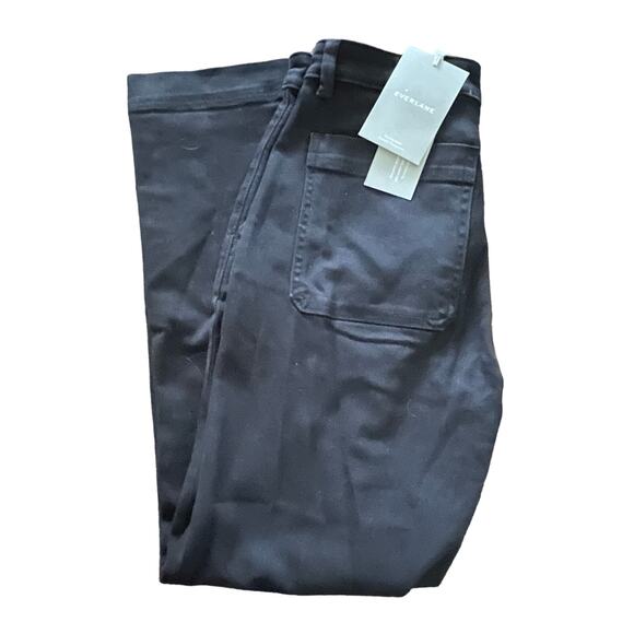 NEW Everlane The Slim Leg Crop Pant in Washed Black Size 2 - Picture 2 of 6